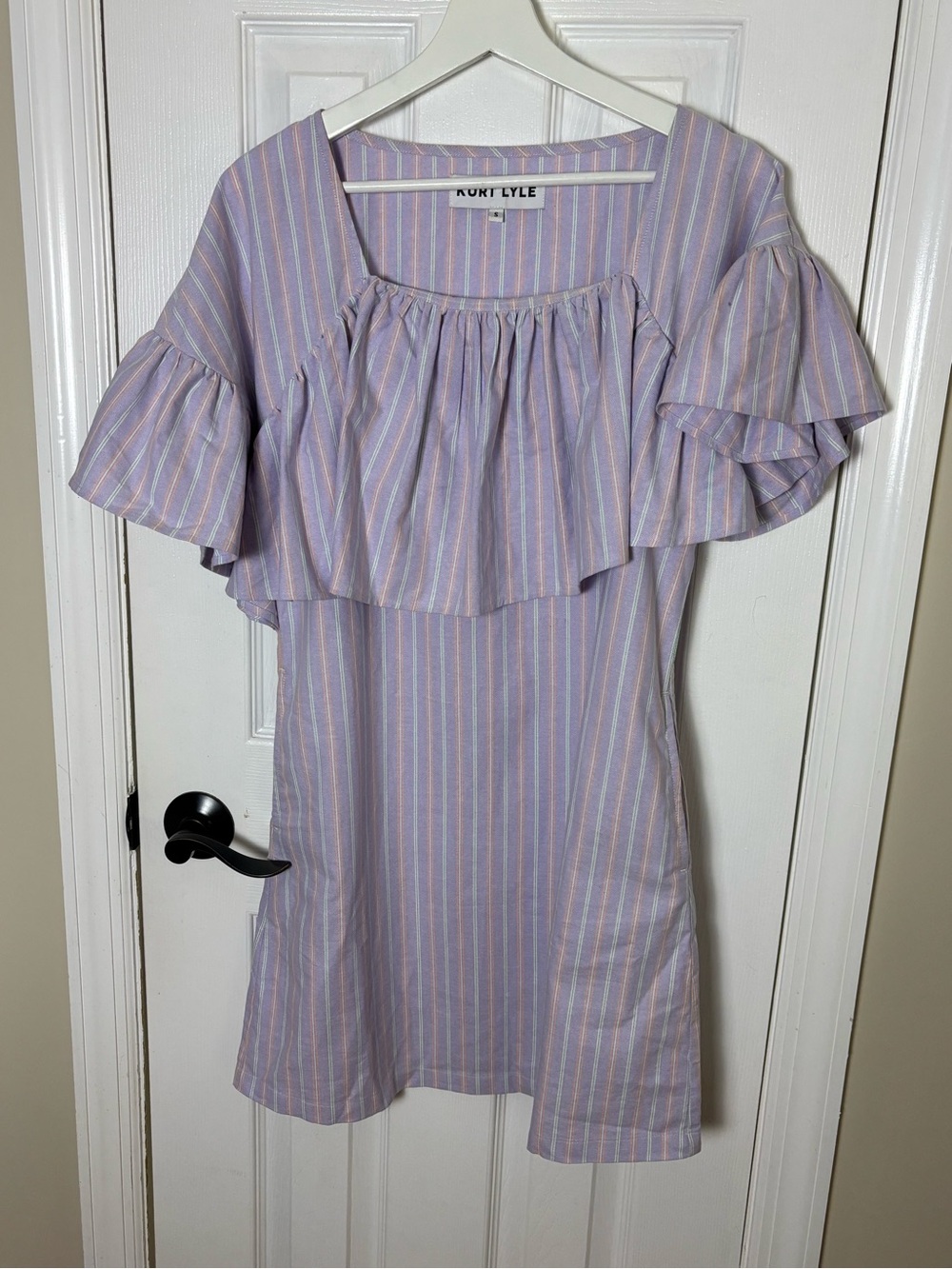 Kurt Lyle Edite Dress in Lavender Size small 100% cotton